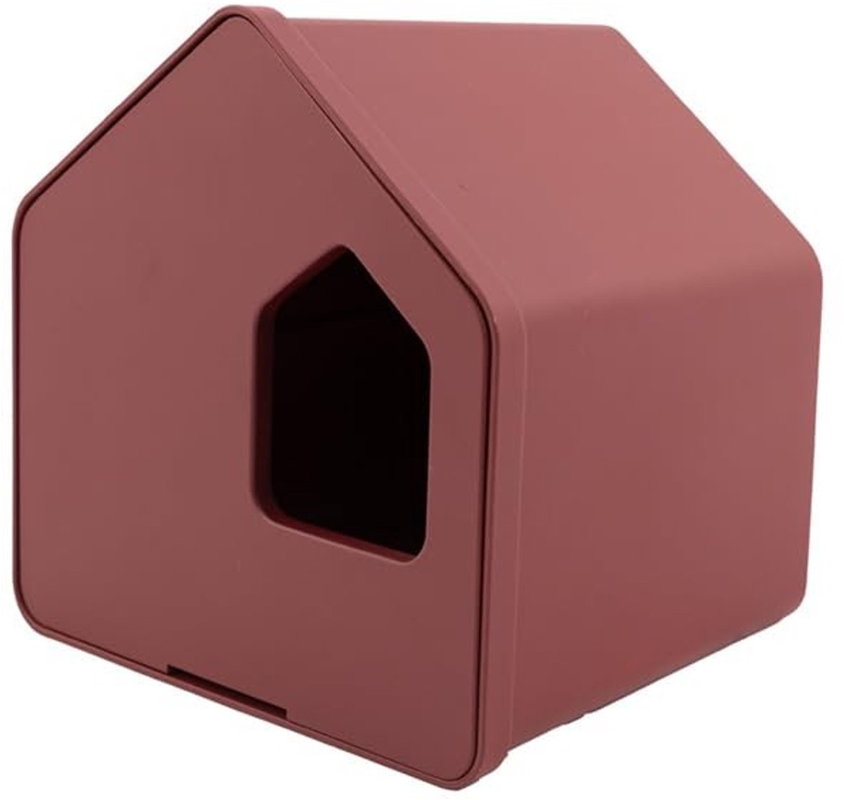Omgoods- Vogelhuisje Vintage Maroon - Opening 34mm - 16x13x16cm - Vogelvoederhuisje - Nestkast - Vogelhuisje op paal - Antislip bodem - Vogelnest