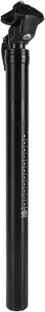 Vouwfiets Zadelpen - Verende Zadelpen - Comfortabel Fietsen - Handbediende Hoogteverstelling - 339 x 580 mm - Zwart