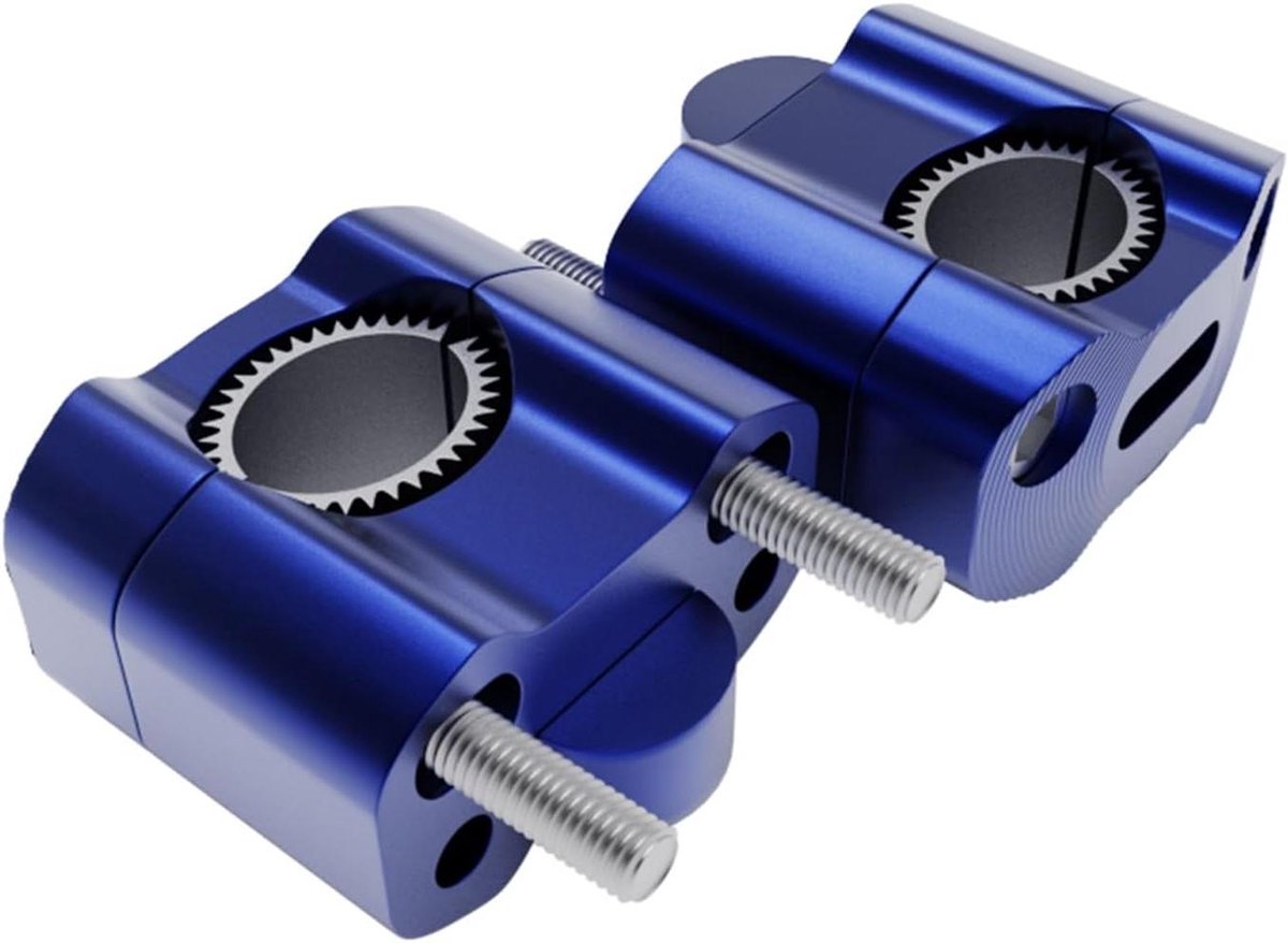Motorfiets Stuurklemmen - Stuur Riser Adapter - Comfortabel Rijden - CNC Aluminium Legering - 7/8 inch - Blauw
