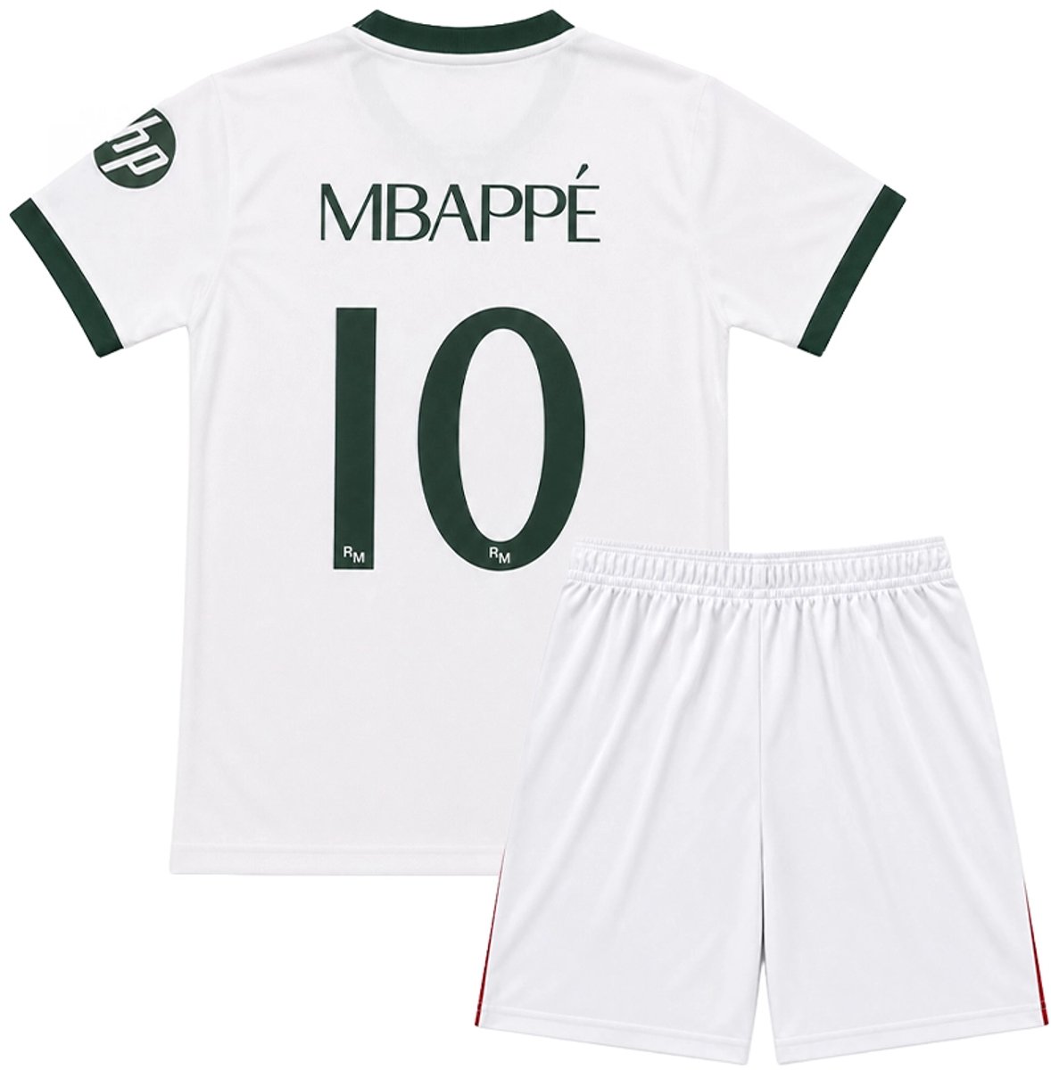 Real Madrid Voetbaltenue Mbappé - Thuis Voetbal Tenue Kinderen - Maat 116 t/m 164 - Seizoen 2026/2027 - Shirt en Broekje - Jongens - Meisjes - Wit