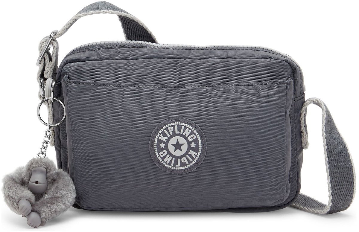 kipling schoudertas Abanu Crossbody Moonlit Grey grijs