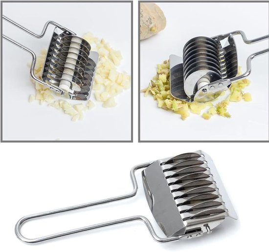 SnelShoppen - RVS Noodle Cutter - Pastamaker, Spaghetti Snijder, Keukenhulpmiddel voor Zelfgemaakte Pasta, Snijd Gerechten & Kruidensnijder - 1 Pack — afbeelding 3