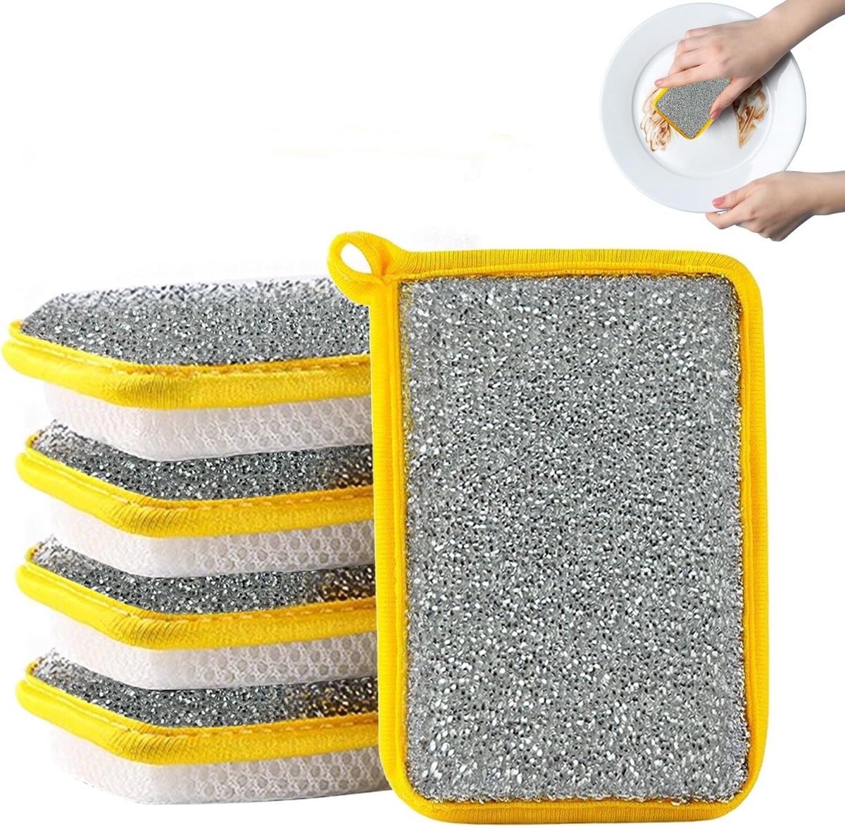 multifunctionele reinigingsdoekjes voor schalen, kommen en potten (5 stuks)