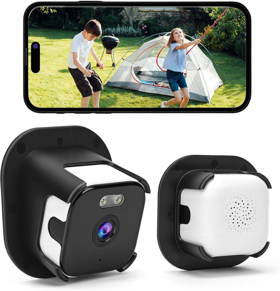 Health Gear 3MP 2K Raamcamera 108 ° Groothoek 2.4G 5G WiFi Raambeveiligingscamera met Bewegingsdetectie Binnenbewaking