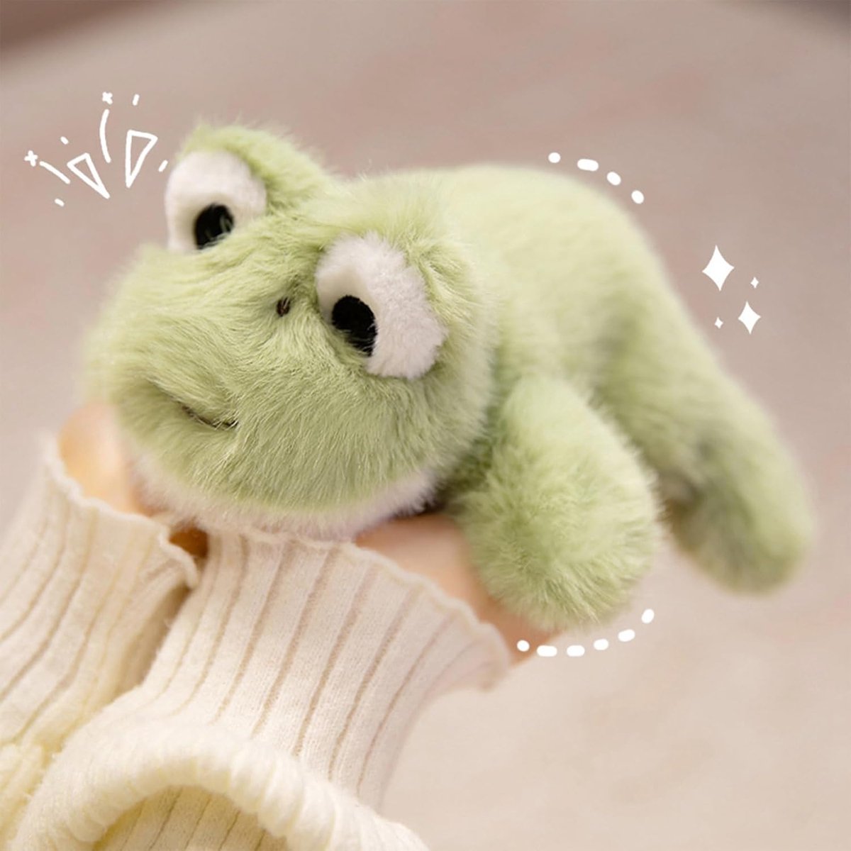 shownicer Knuffeldier, geurende pluche dieren, handig, zacht, schattig knuffeldier, cadeaus voor kinderen en volwassenen (kikker, 18 cm)