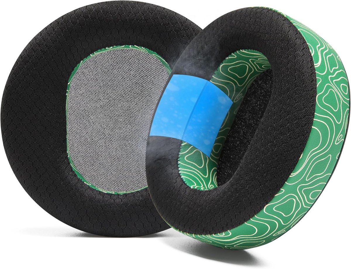 Oorkussens met koelgel voor Audeze Maxwell-hoofdtelefoons van Wicked Cushions - Verhoog comfort, duurzaamheid, dikte en geluidsisolatie | Emerald Tide