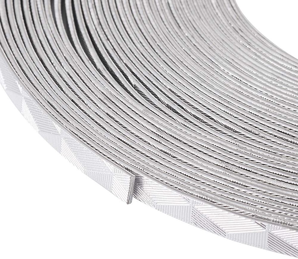 32.8 Voet Zilveren Aluminium Platte Draad 5mm Brede Flexibele Metalen Artistieke Kralen Draad voor DIY Sculptuur en Ambachten