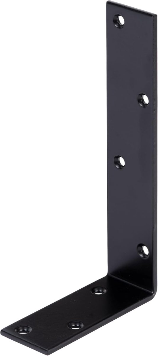 Hoekverbinding 100 x 200 x 40 mm - zwart kunststof gecoat - stevige verbinding - betrouwbaar en duurzaam - ShopVlot