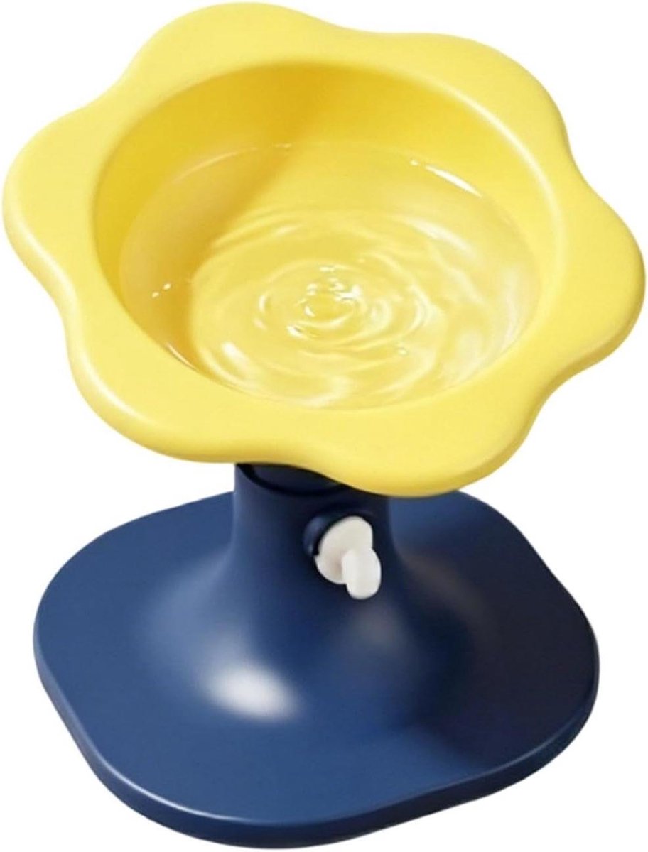 Verstelbare Huisdier Voerbak - Honden Voerbak Verhoogd - Comfortabel Eten - Bloemvormig Anti-Tip - 20 x 18 x 18 cm