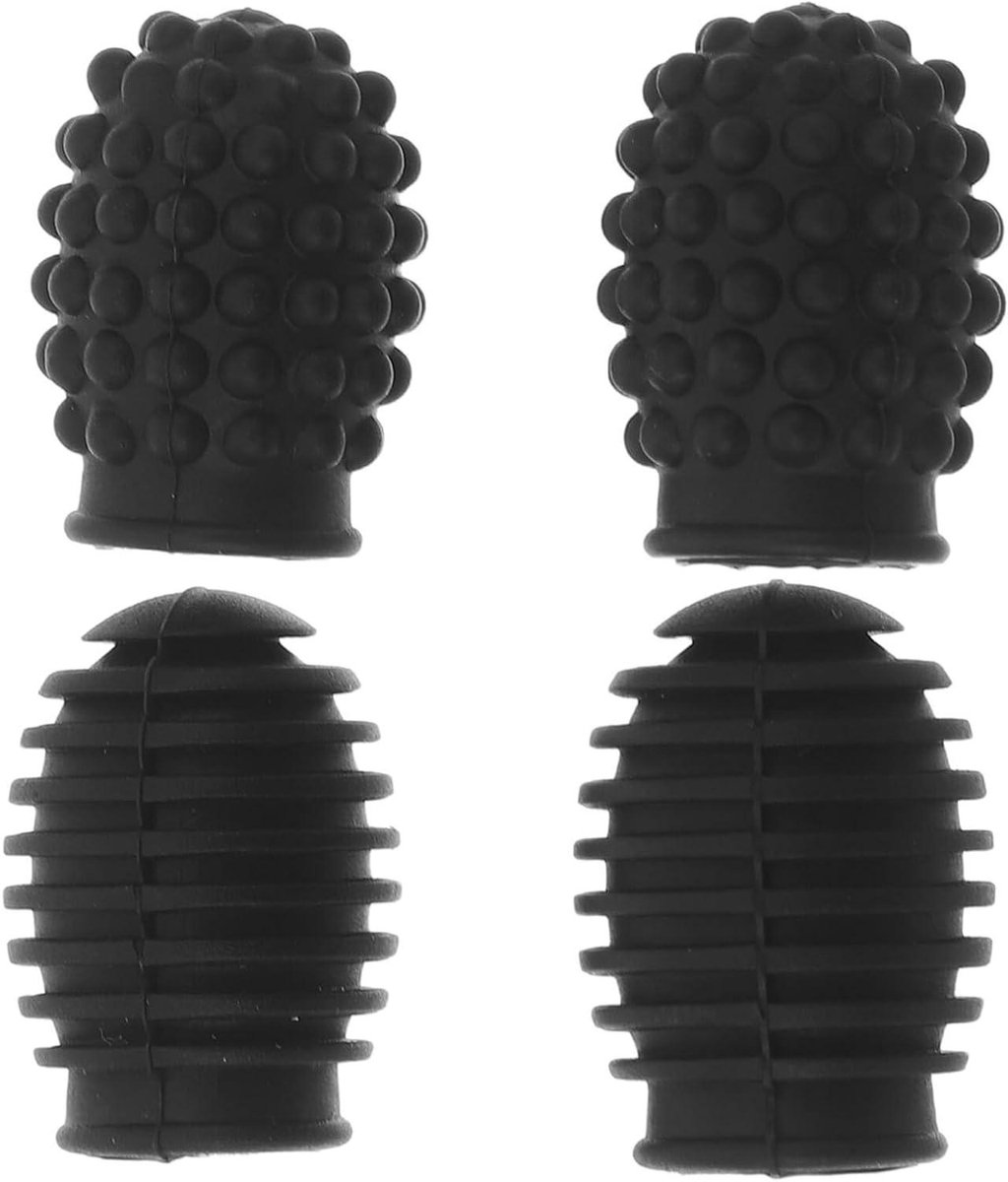 Drumstick Tips - Dempers Stille Percussie - Stil Oefenen - Hoge Schokabsorptie - 2.00X1.50X1.50CM - Zwart