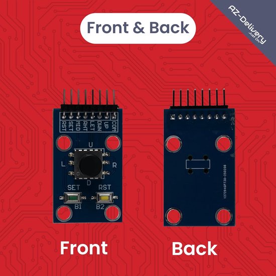 Navigatiemodule met Joystick - Digitale Invoer - Project Navigatie - 5-Weg Joystick Inclusief - Compact 50x25x12mm - Zwart — afbeelding 4