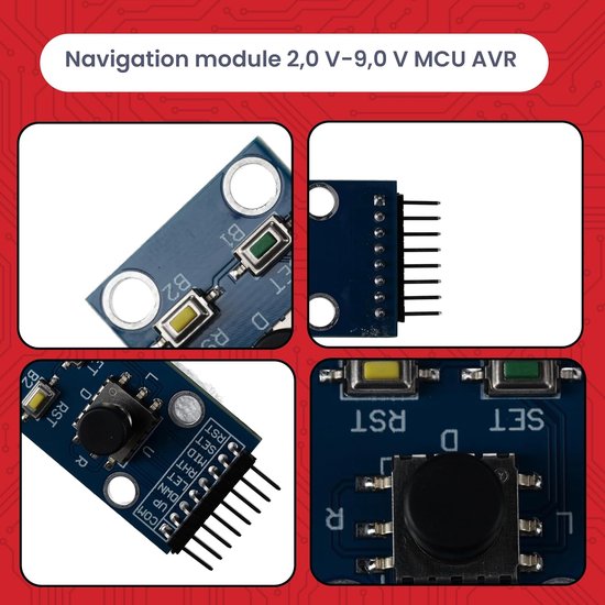Navigatiemodule met Joystick - Digitale Invoer - Project Navigatie - 5-Weg Joystick Inclusief - Compact 50x25x12mm - Zwart — afbeelding 2
