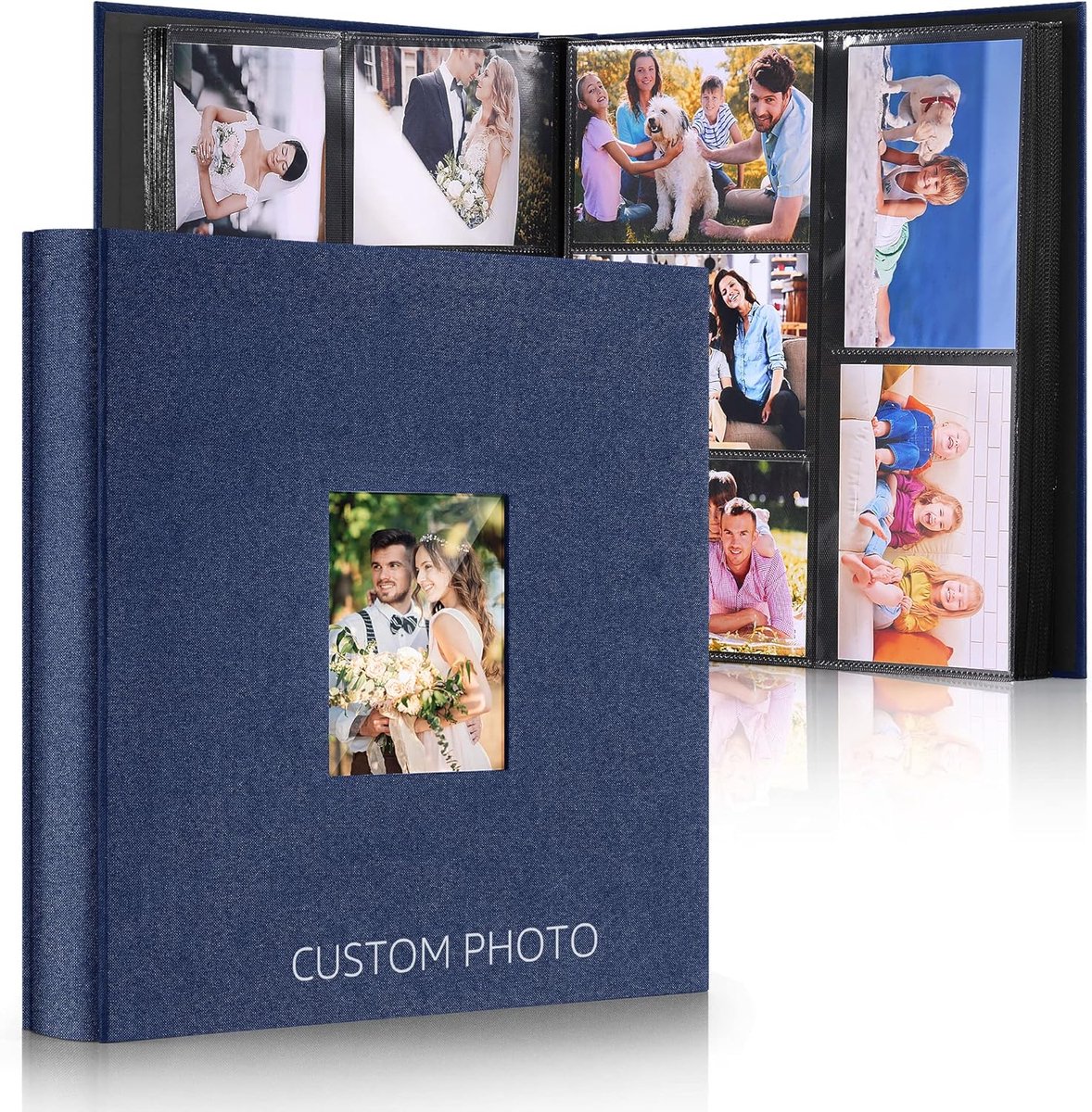 SnelShoppen - Fotoalbum 15 x 10 cm voor 600 Foto's - Linnen Cover, Aanpasbaar, Ideaal voor Bruiloften, Familie en Reisherinneringen, Grote Capaciteit,