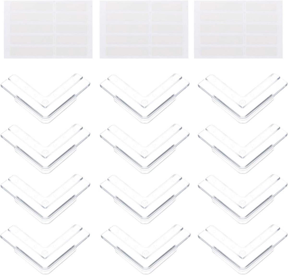 SnelShoppen - Set van 12 Hoekbeschermers voor Tafel - Kindvriendelijke PVC Hoekbescherming - Aluminium Tafelrand Bescherming - Wit - Ideaal voor Kinde