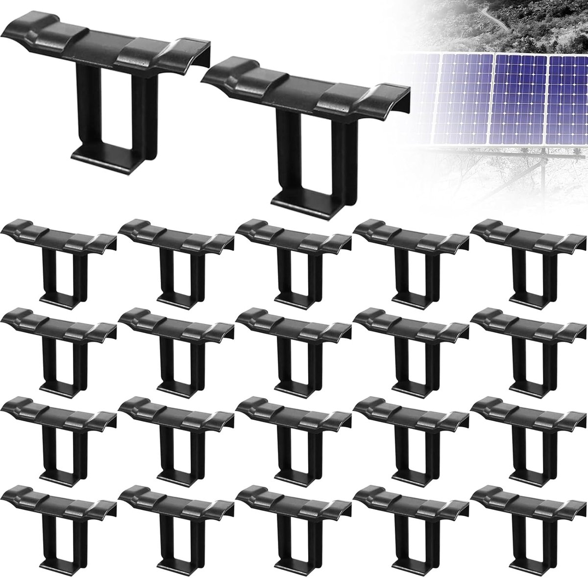 22 Pieces Solar Panel Water Drain Clips Mud Removal Clip PV Module Cleaning Clips 30 mm for Water Drainage PV Solar - ShopVlot