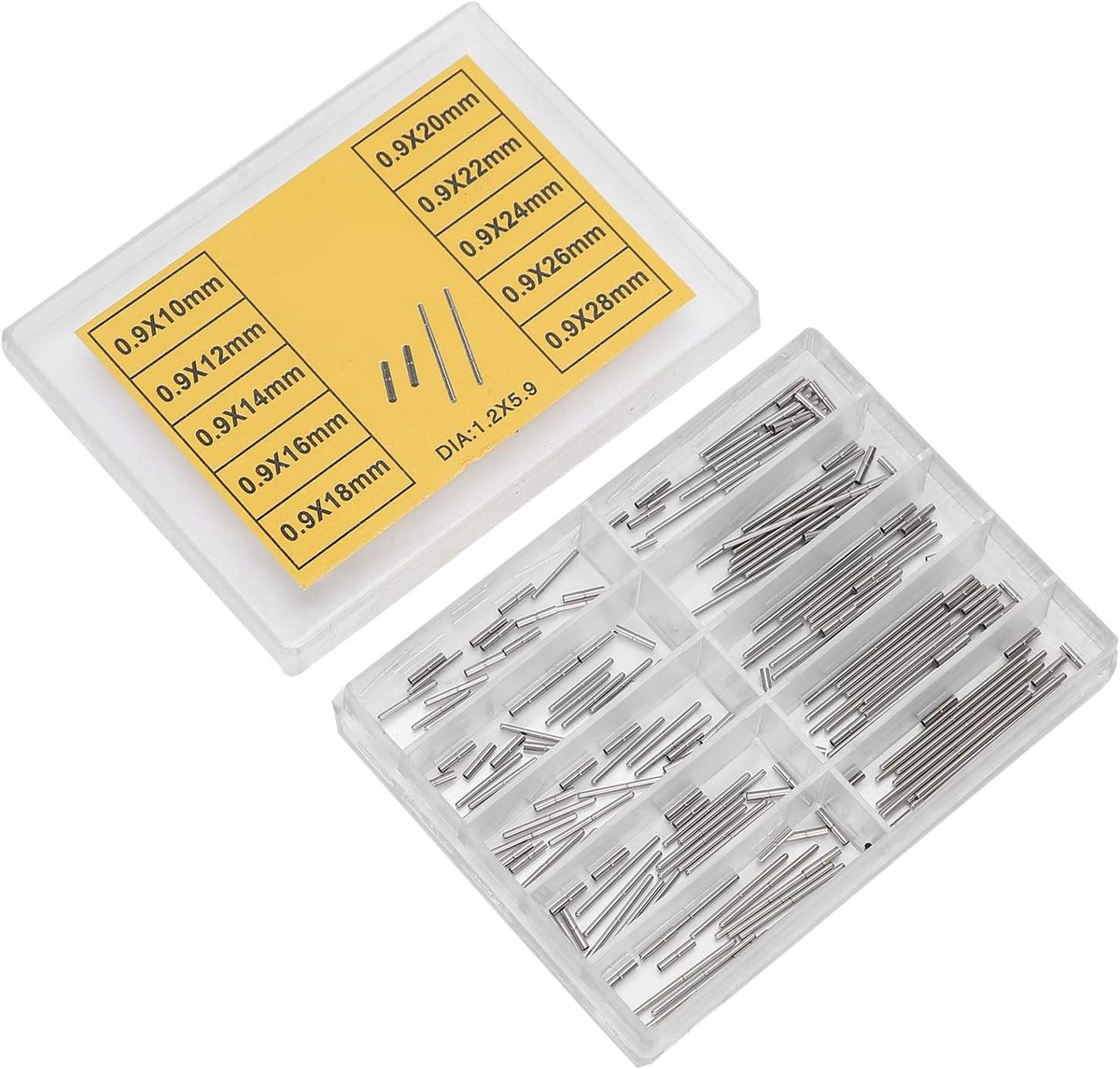SnelShoppen - Watchband Tubes en Pins voor Horloges - 10 Stuks - Hoogwaardige Stalen Accessoires voor Horlogemakers - Duurzaam en Rotsbestendig - Voor