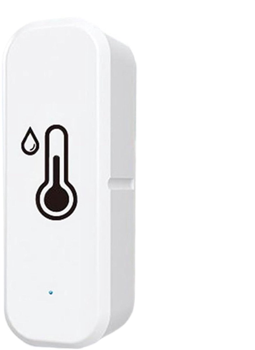 Wifi hygrometer temperatuur - Slimme vochtigheidssensor - Binnenklimaat bewaken - App meldingen - 7x2.5x2cm - Wit