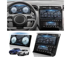 BIBIBO Beschermfolie compatibel met Hyundai Tucson NX4 2021-2024, 9H gehard glas, navigatiefolie + digitale cockpit + - ShopVlot