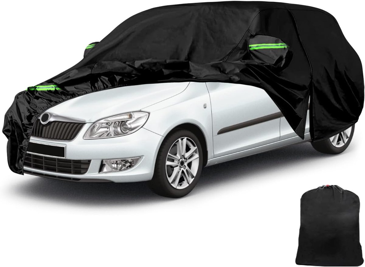 Car cover for 1999-2021 Skoda Fabia hatchback Oxford cotton Waterproof for rain sun dust protection car cloth - ShopVlot