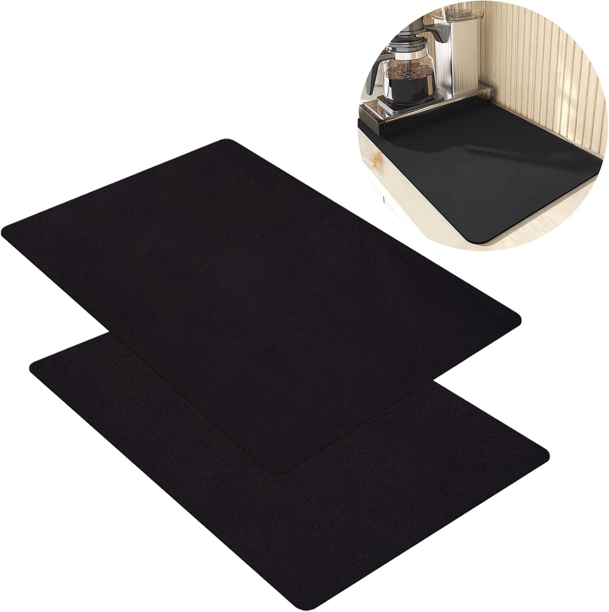 Koffiemat 30 x 40 cm - PU leer en diatomiet - absorberend - ideaal voor koffiezetapparaat - ShopVlot