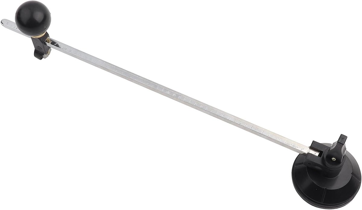 SnelShoppen - Glassnijder, 6-Wiel Aandrijving, Cirkel Snijder met Zuignap, Ronde Roller voor Glasscherven tot 60 cm - Perfect voor Hobbyisten en Profe