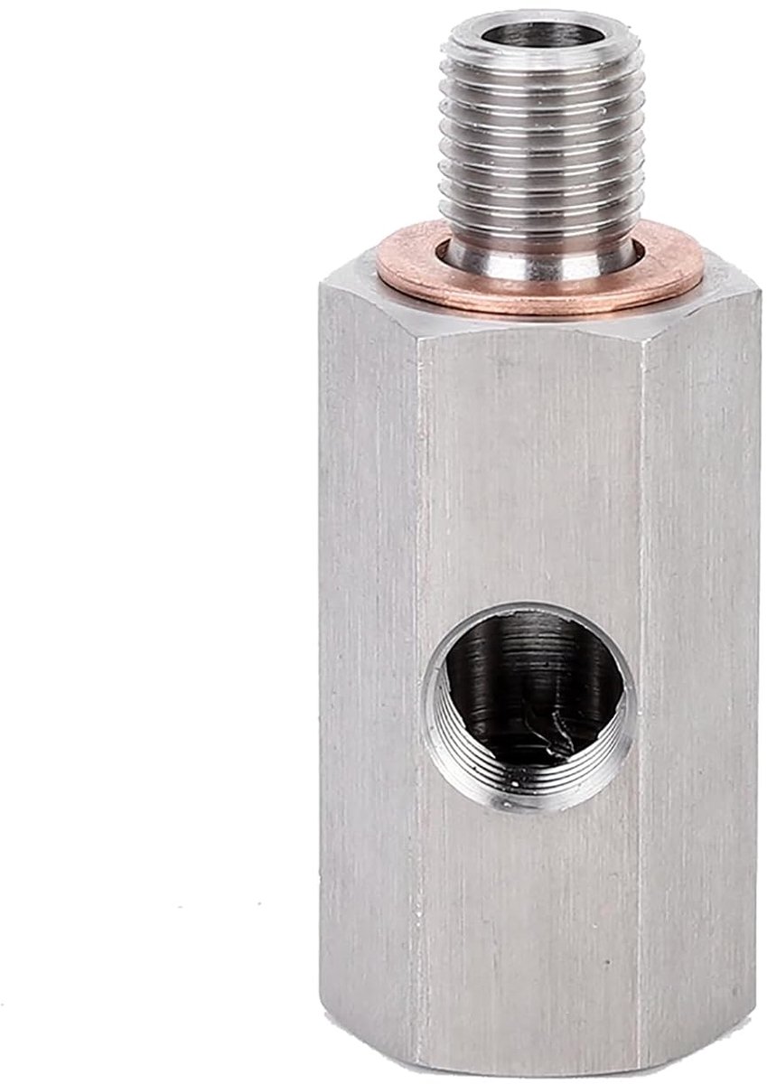 SnelShoppen - Female Oil Pressure Sensor T Stuk M10x1 Anti-roest Oliedruk Adapter voor Reparatie - RVS - 1/8 Inch NPT - Universeel
