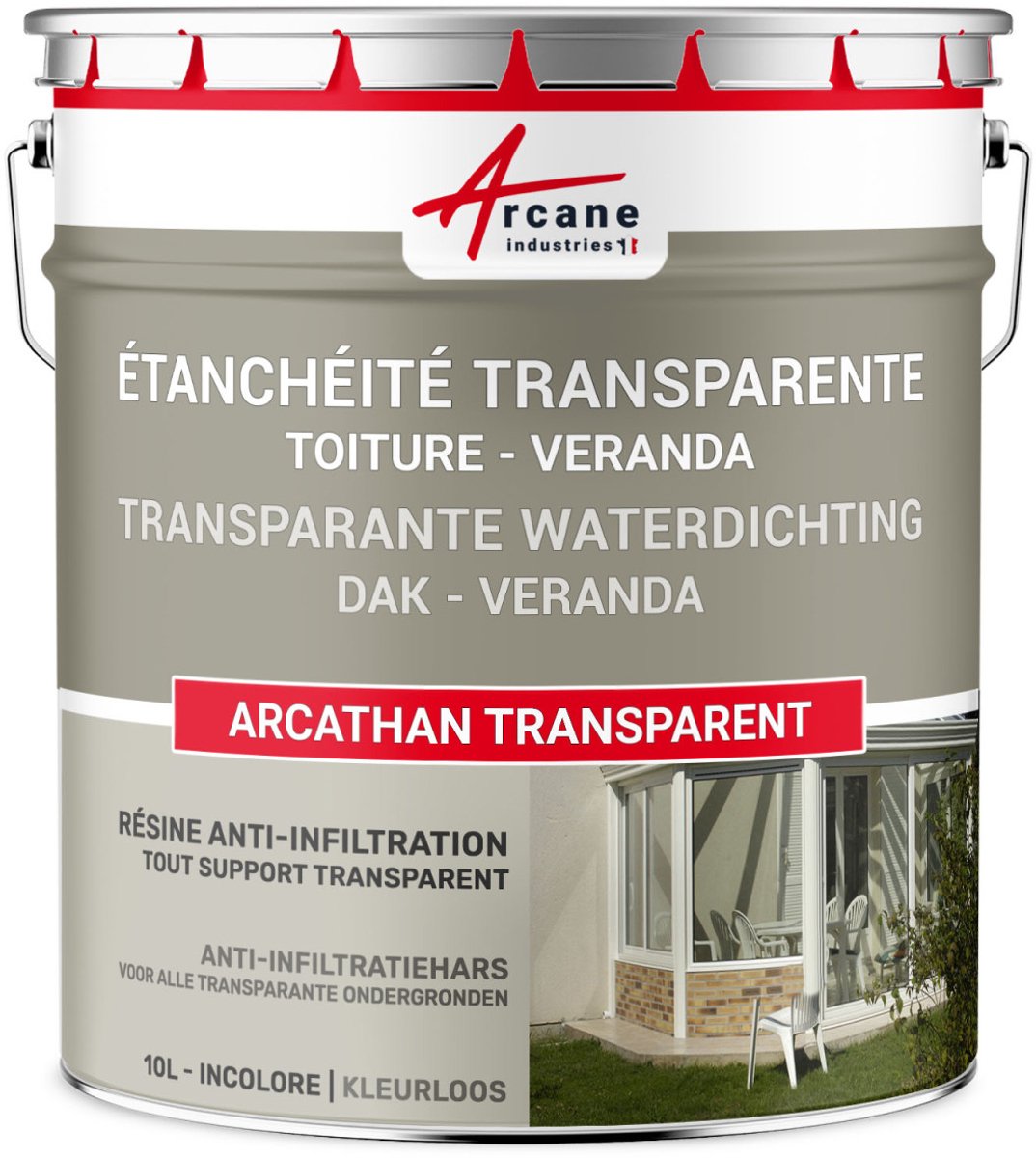 Transparante afdichtingshars voor veranda en andere glazen ondergronden: ARCATHAN TRANSPARENT