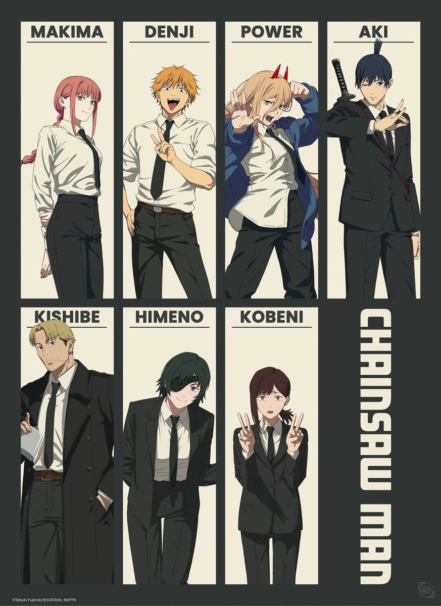 ABYSTYLE Poster Chainsaw Man - Devil Hunters 38x52cm Divers