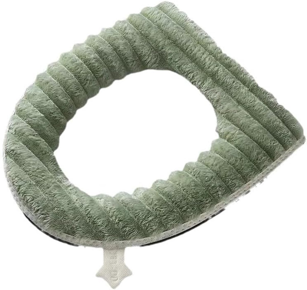 Zacht toiletkussen, wasbaar en comfortabel toiletkussen, herbruikbaar, dik en warm toiletkussen met ritssluiting (groen)