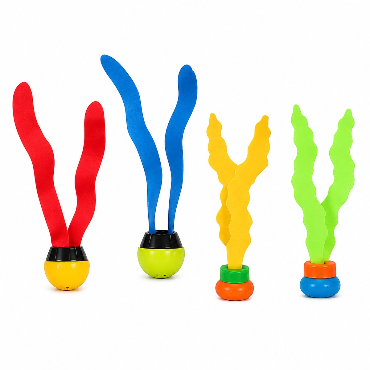 Duikspeelgoed Kinderen - 4-delige Duikset voor Zwembad - Zinkend Zeewier Speelgoed voor Zwemtraining & Duikspelletjes