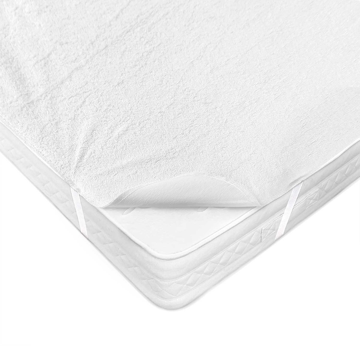 Darymex Waterdichte Matrasbeschermer 70x160 cm - Badstof / Frotte (Katoen) - Ademend & Anti-Allergisch - Peuterbed / Juniorbed - Wit - OEKO-TEX® - Wasbaar op 60°C - Met Hoekelastieken