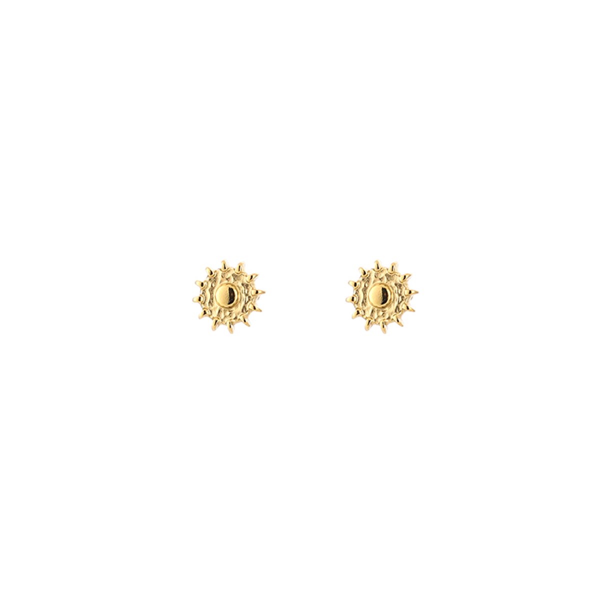 Sun Motif Celestial Studs – Luxe Oorstekers met Zon Motief – RVS - Goud