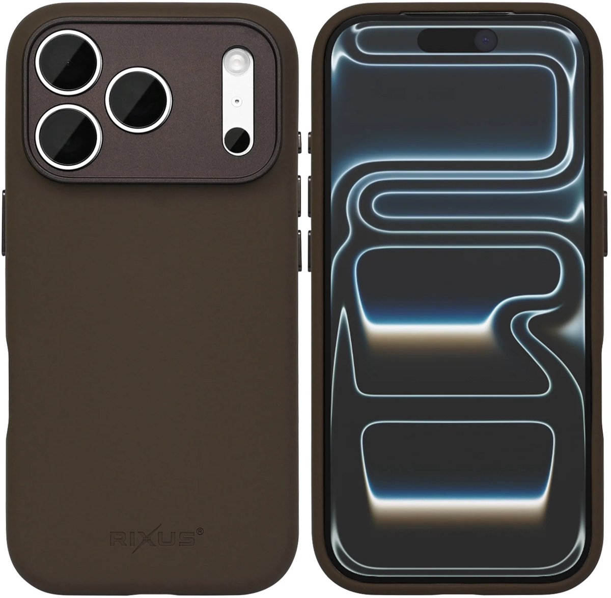 Rixus ProShield Case For Apple iPhone 17 Pro Max Dark Brown