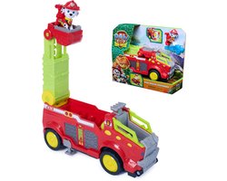 PAW Patrol - De Dinofilm - Dino Rescue Responder - Speelgoedbrandweerwagen van meer dan 25,4 cm met Marshall-actiefiguur en 3 projectielen
