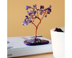 Edelsteenboom op Agaatbasis - Amethist