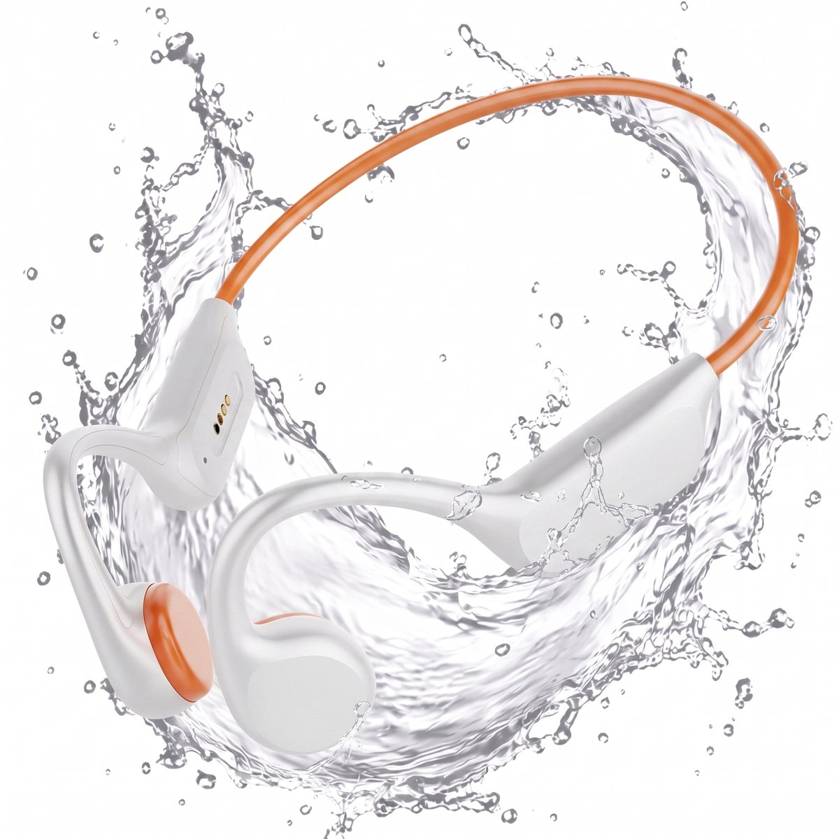 X7S - Bone Conduction Headphone – Open-Ear Sport Oortjes – Sport Hoofdtelefoon – Bluetooth Koptelefoon – IPX8 Waterbestendig – Hardlopen & Fitness – Wit