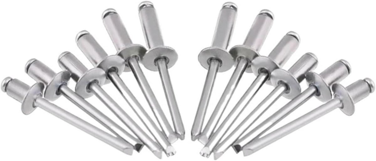 Aluminium Blindklinknagels - Popnagels Ronde Kop - Metaal Verbinden - Bestand Tegen Breuk - M3-M6.4 10-16mm - Wit