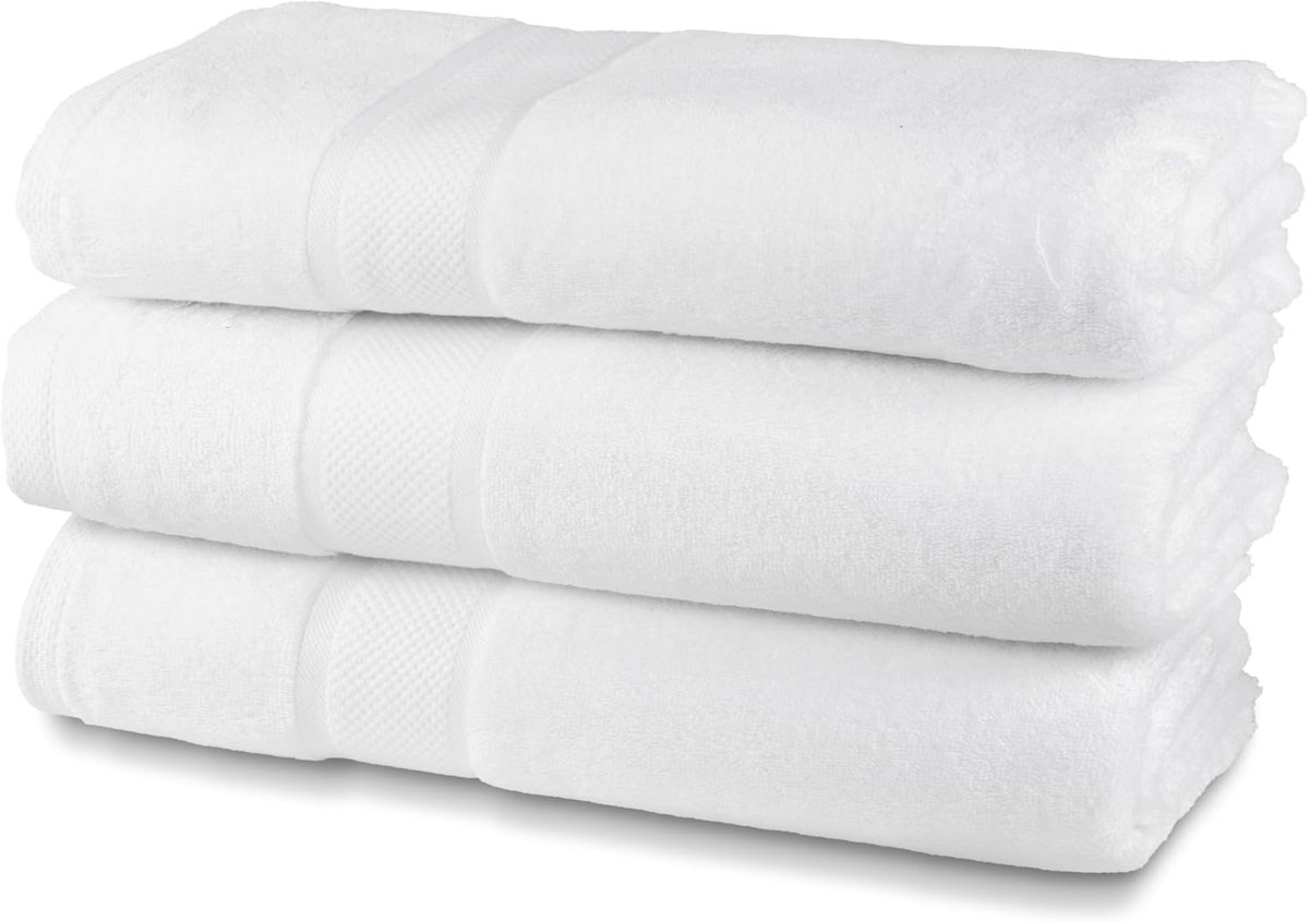 Handdoeken Set 60 x 100 cm - 100% Katoen - 3 Stuks - Ideaal voor B&B en Hotels - SnelShoppen