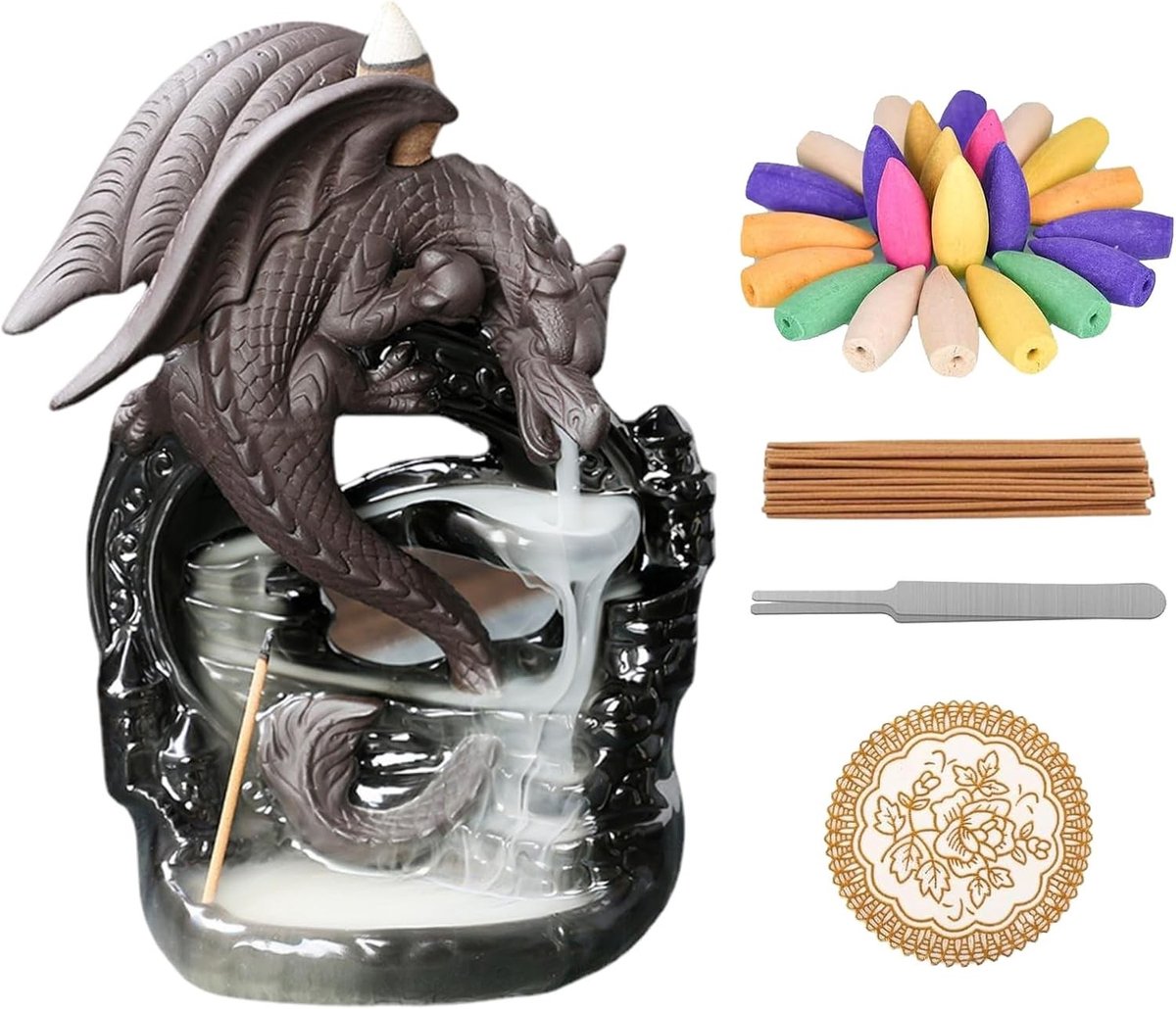 Ceramische Wierookbrander voor Terugvloeiende Wierook met Frankincense Geur - Perfecte Decoratie voor Thuis en Ontspanning