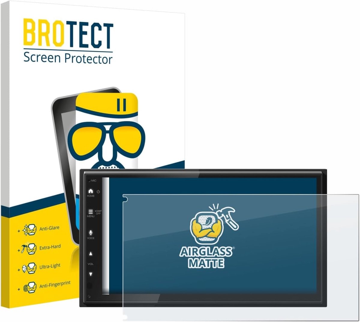 SnelShoppen - BROTECT Anti-reflecterende Glas Scherm Protector Mat voor Kenwood DMX6523DABS - Extra Sterke Hybrid Beschermfilm - Ultra Licht - Made in