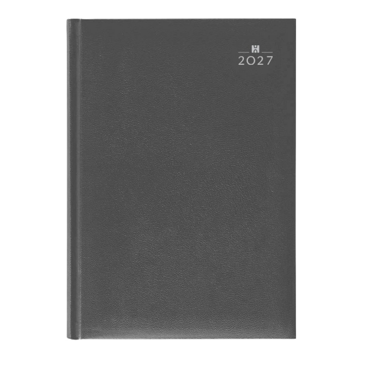 Castelli - Bureau agenda H72 2027 - 1 week per 2 pagina's - formaat A5 - Nederlandstalig - Made in Italy - hardcover omslag grijs