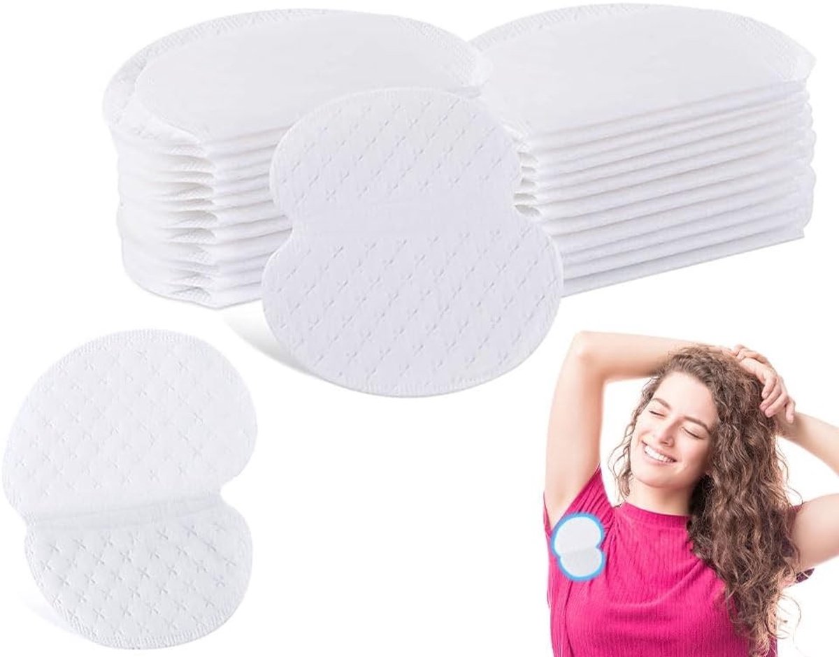 150 Stuks Ademende Onderarm Pads - Onzichtbare Zweetabsorberende Katoenen Pads voor T-Shirts en Jurken