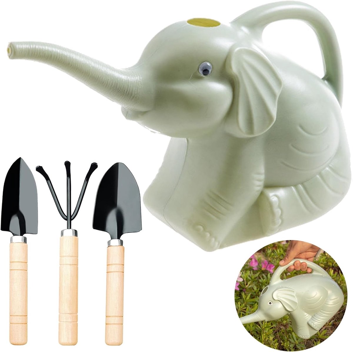 Gieter Olifant Vorm Indoor - 2L - Potplanten Tuinieren - Woondecoratie - Groen