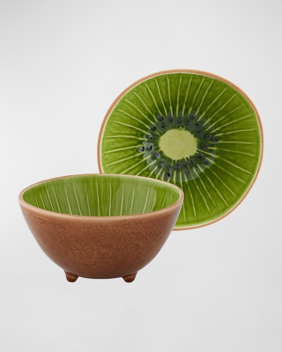 Bowl Kiwi - Kom Kiwi - Bordallo Pinheiro - Ronde bowl in kiwi kleuren