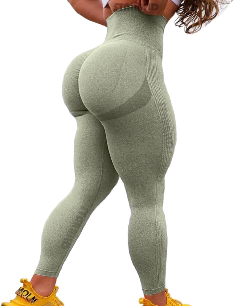 Dames Push-Up Sportleggings zonder Stiksels - Hoge Taille, Compressie, Perfect voor Yoga en Fitness