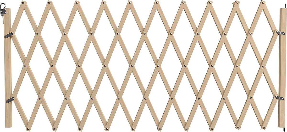 SnelShoppen - Uitrekbare Sluiting voor Huisdieren van Hout 0.60 tot 2.3 Meter - Ideaal voor Tuin, Camping en Binnengebruik