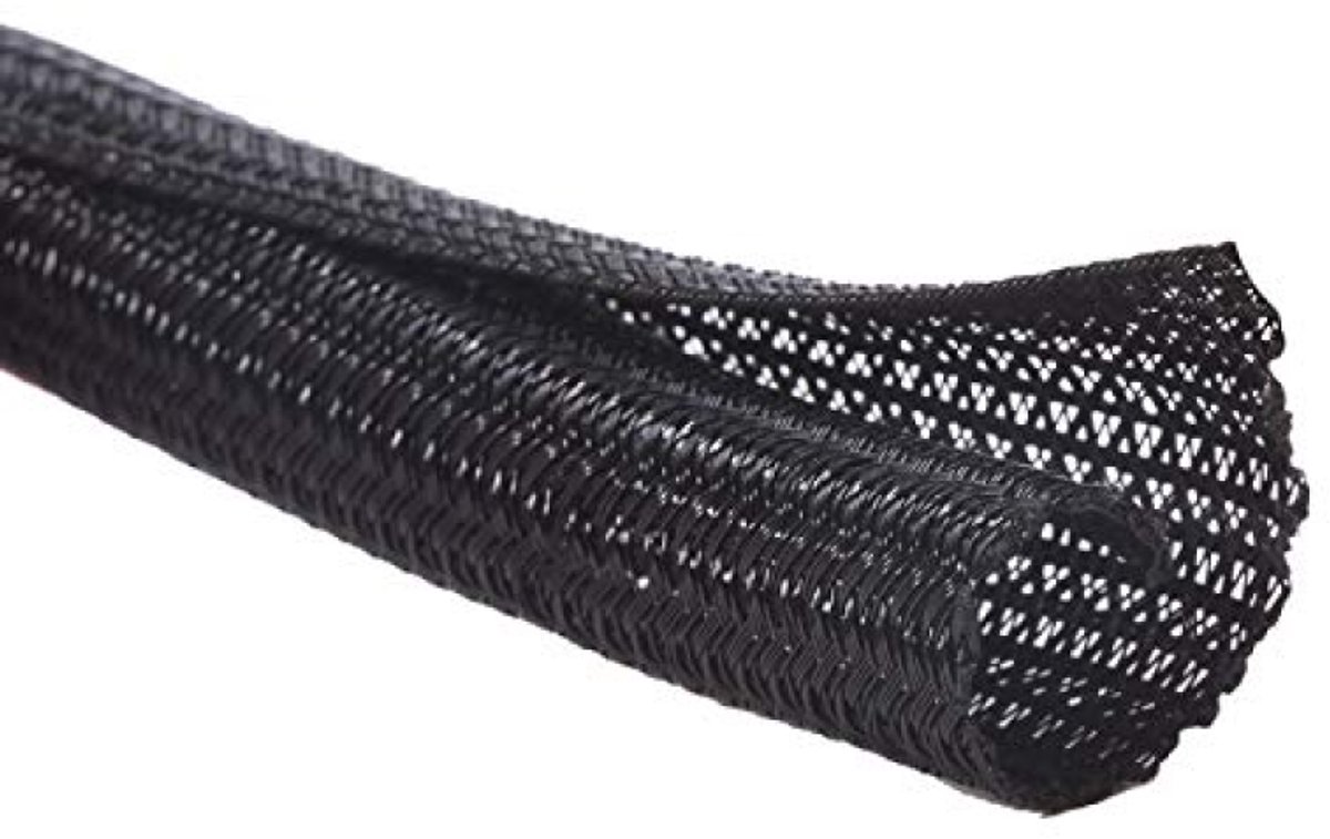 Huis Geluk Zelfsluitende Kabelmantel 13mm x 3.1m - Kabelbeschermer voor Kabelbeheer - Zwart