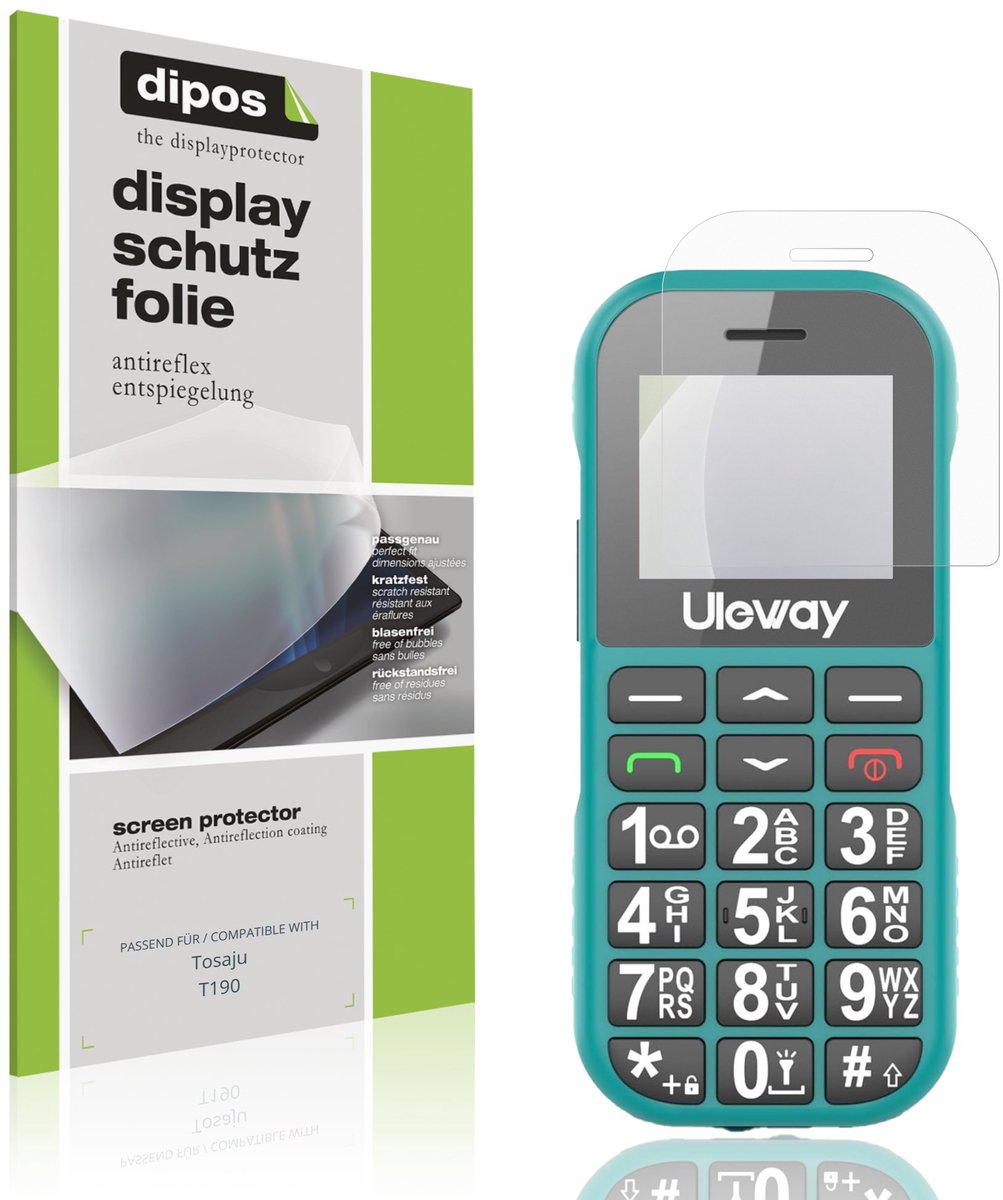 dipos – 4x Matte Beschermfolie geschikt voor Tosaju T190 | Krasbestendige & antireflecterende Screenprotector Ultra-Thin