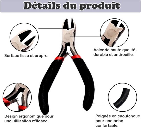 8-Piece Jewelry Making and Repair Tool Set with Scissors, Pliers, Pliers and Bead Accessories - ShopVlot — afbeelding 3