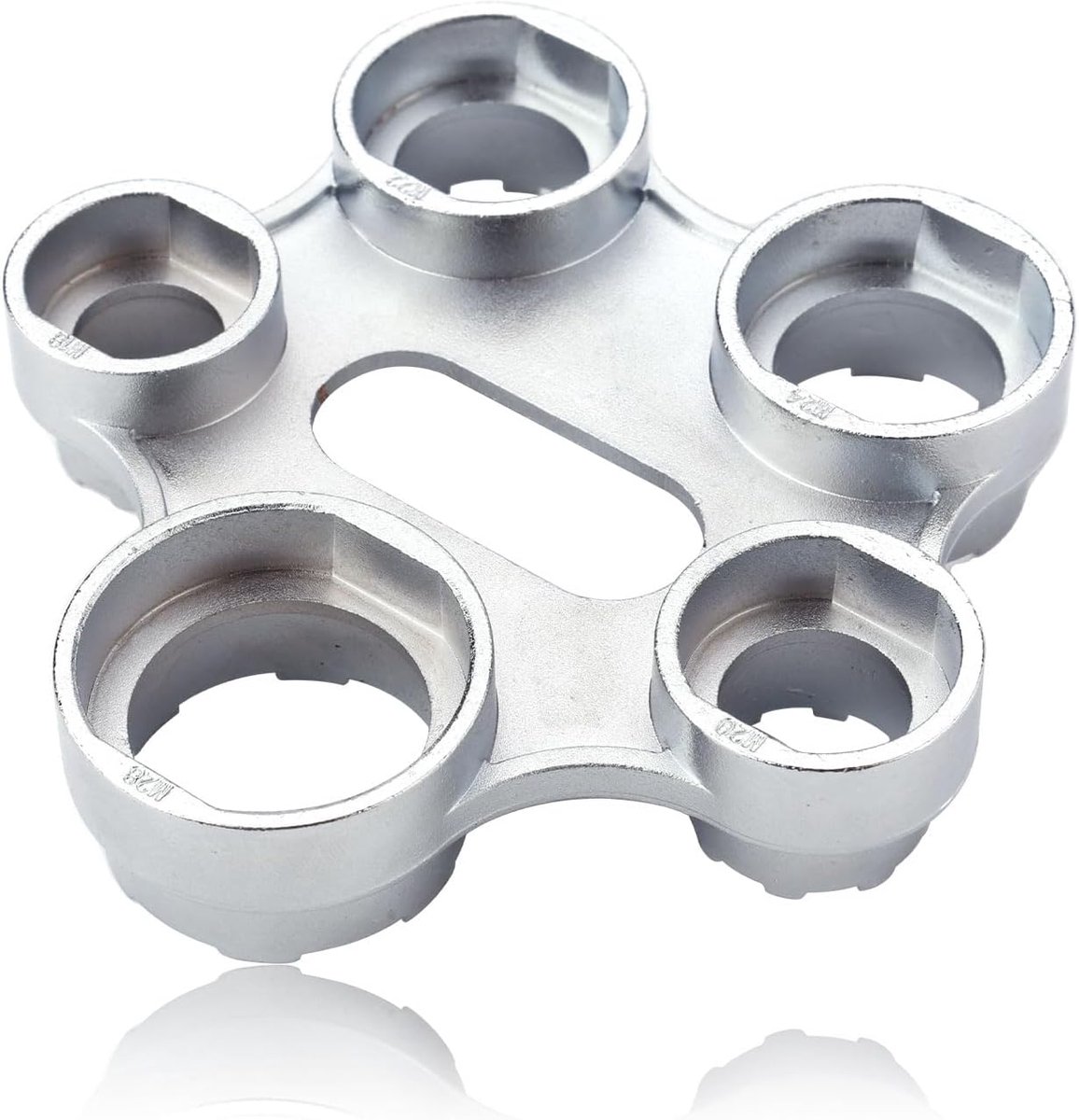 SnelShoppen - 10 in 1 Kraan Aerator Verwijder Tool, Multifunctionele Universele Wrench voor Badkamer Kraan Aerator Vervangen en Repareren, Metaal, Ste